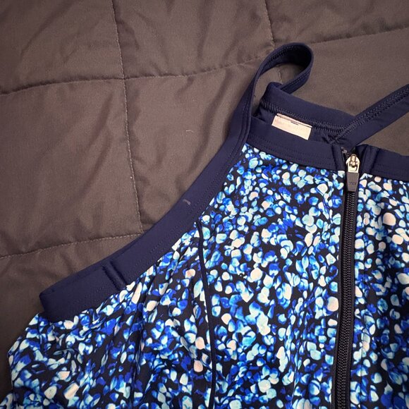 High Neck Zip Front Racerback Tankini Swimsuit Top - Size: 8 Long - NWT - Picture 15 of 15